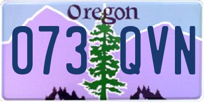 OR license plate 073QVN