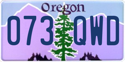 OR license plate 073QWD