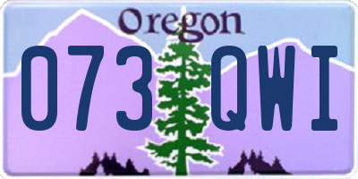 OR license plate 073QWI