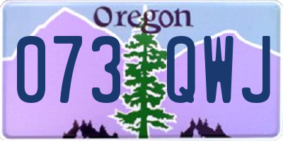 OR license plate 073QWJ