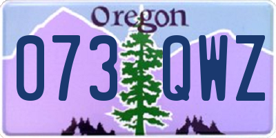OR license plate 073QWZ