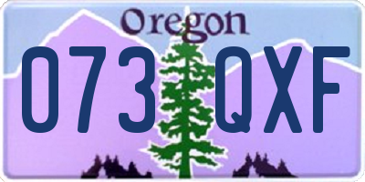 OR license plate 073QXF