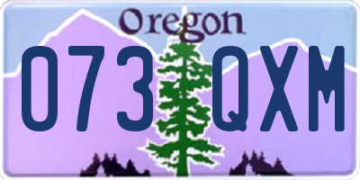 OR license plate 073QXM