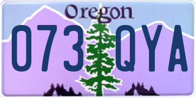 OR license plate 073QYA
