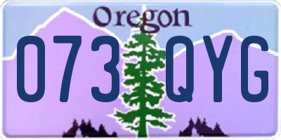 OR license plate 073QYG