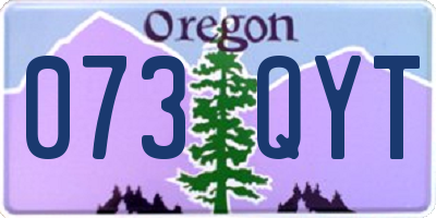 OR license plate 073QYT