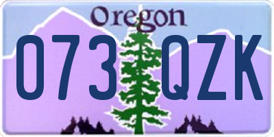 OR license plate 073QZK