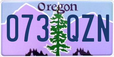 OR license plate 073QZN