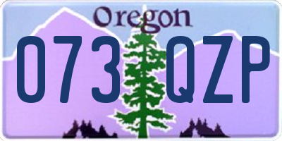 OR license plate 073QZP