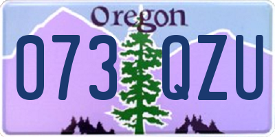 OR license plate 073QZU