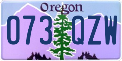 OR license plate 073QZW