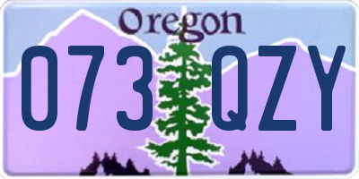 OR license plate 073QZY