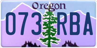 OR license plate 073RBA
