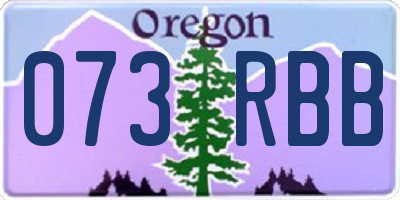 OR license plate 073RBB