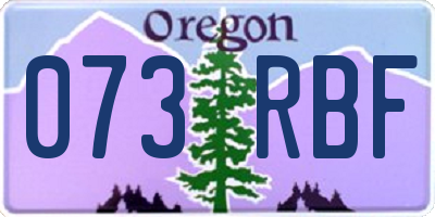OR license plate 073RBF