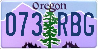 OR license plate 073RBG