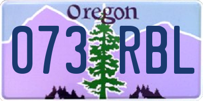 OR license plate 073RBL