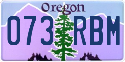 OR license plate 073RBM