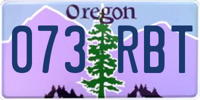 OR license plate 073RBT