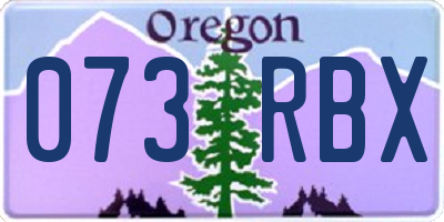 OR license plate 073RBX
