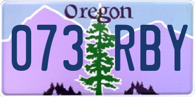 OR license plate 073RBY
