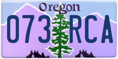 OR license plate 073RCA