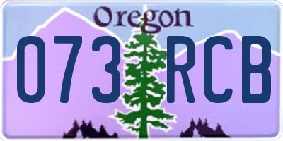 OR license plate 073RCB