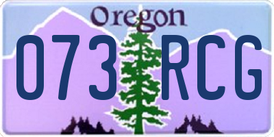 OR license plate 073RCG