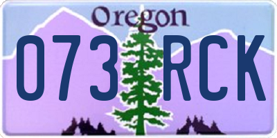 OR license plate 073RCK