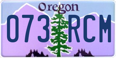 OR license plate 073RCM