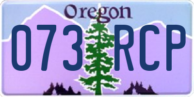 OR license plate 073RCP