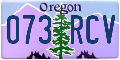 OR license plate 073RCV