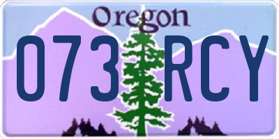 OR license plate 073RCY