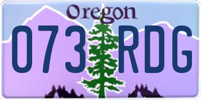 OR license plate 073RDG