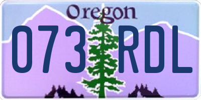 OR license plate 073RDL