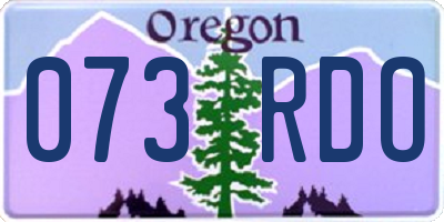 OR license plate 073RDO