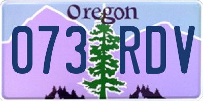OR license plate 073RDV