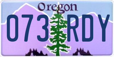 OR license plate 073RDY