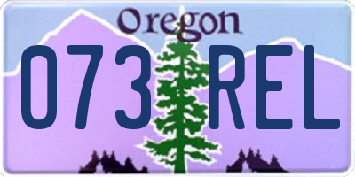 OR license plate 073REL
