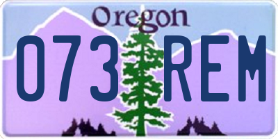 OR license plate 073REM