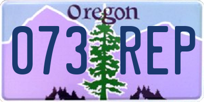OR license plate 073REP