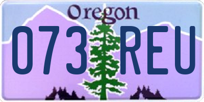 OR license plate 073REU