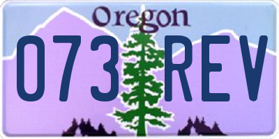 OR license plate 073REV
