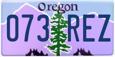 OR license plate 073REZ