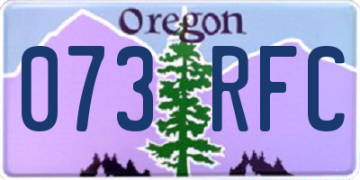 OR license plate 073RFC