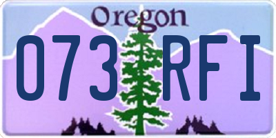 OR license plate 073RFI