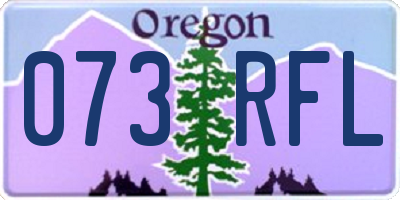 OR license plate 073RFL
