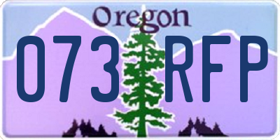 OR license plate 073RFP