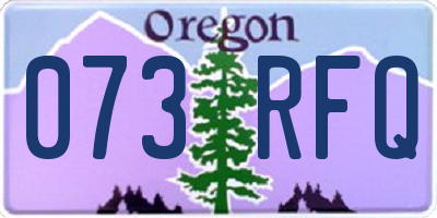 OR license plate 073RFQ