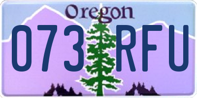 OR license plate 073RFU